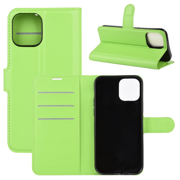 iPhone 12 Pro Max/12 Pro/12 mini Case, Lychee Texture PU Leather Cover With 3 Card Slots & Stand | iCoverLover Australia