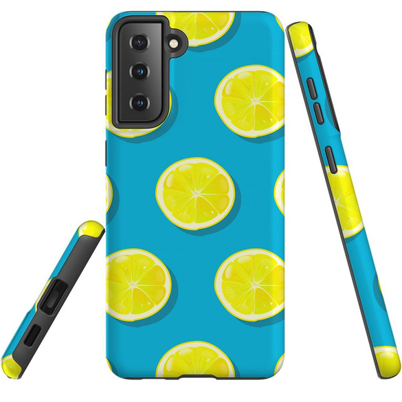 For Samsung Galaxy S23 Ultra, S23+ Plus, S23, S22 Ultra, S22+, S22, S21 Case, Protective Cover, Lemon Slices | Protective Cases | iCoverLover.com.au