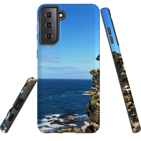 For Samsung Galaxy S22 Ultra/S22+ Plus/S22,S21 Ultra/S21+/S21 FE/S21 Case, Protective Cover, Ocean Cliffs | iCoverLover.com.au | Phone Cases