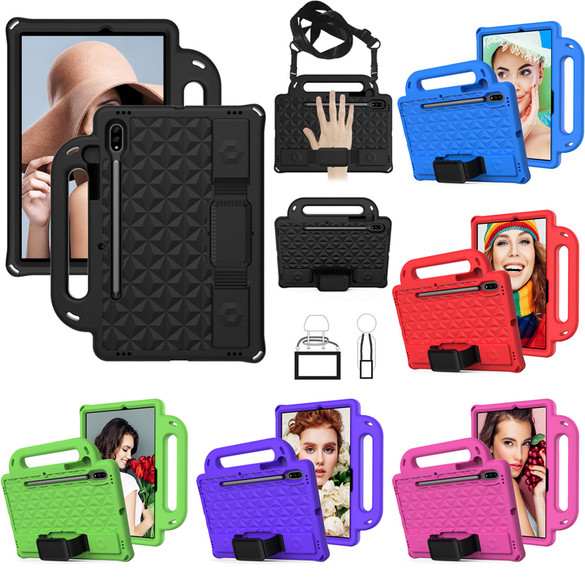 Samsung Galaxy Tab S8 (2022)/Tab S7 (2020)(T870/T875) Case, Shockproof EVA + Silicone + PC Protective Armour Cover, Stand & Strap | icoverlover.com.au | Tablet Cases
