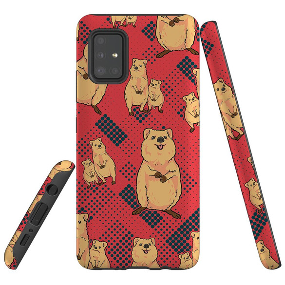 Protective Samsung Galaxy A Series Case, Tough Back Cover, Happy Quokkas | iCoverLover Australia