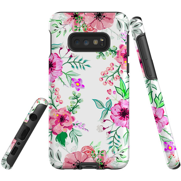 For Samsung Galaxy S10e Case Tough Protective Cover Floral Garden