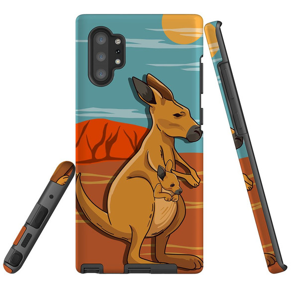 For Samsung Galaxy Note 20 Ultra, 20, Note 10+ Plus, 10, Note 9 Case, Tough Protective Cover, Lovely Kangaroos | Protective Cases | iCoverLover.com.au