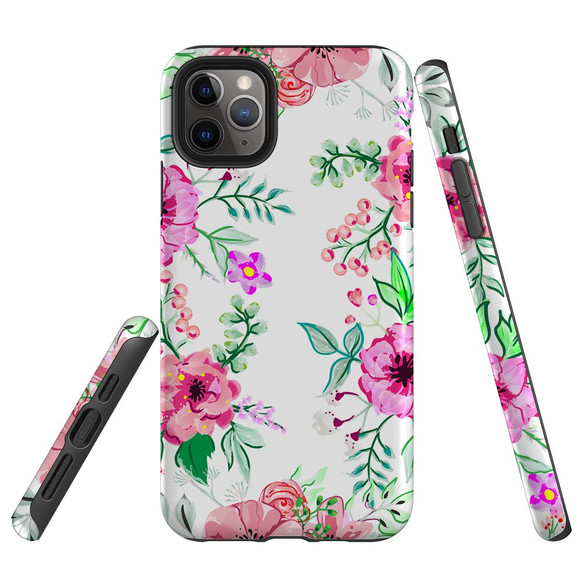 For iPhone 14 Pro Max/14 Pro/14 and older Case, Floral Garden | Shockproof Cases | iCoverLover.com.au