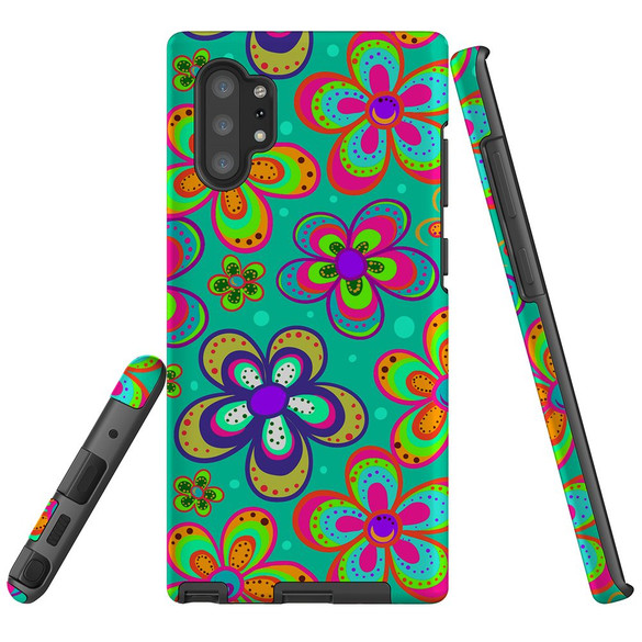 For Samsung Galaxy Note 20 Ultra, 20, Note 10+ Plus, 10, Note 9 Case, Tough Protective Cover, Retro Floral | Protective Cases | iCoverLover.com.au