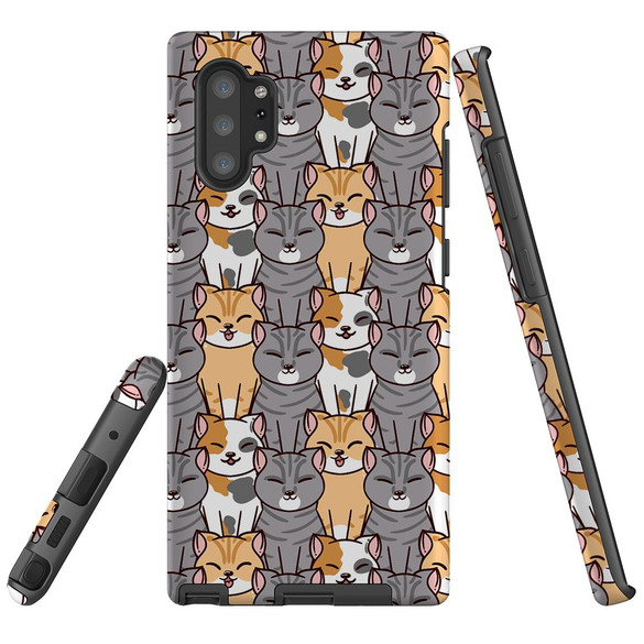 For Samsung Galaxy Note 20 Ultra, 20, Note 10+ Plus, 10, Note 9 Case, Tough Protective Cover, Cats In Harmony | Protective Cases | iCoverLover.com.au