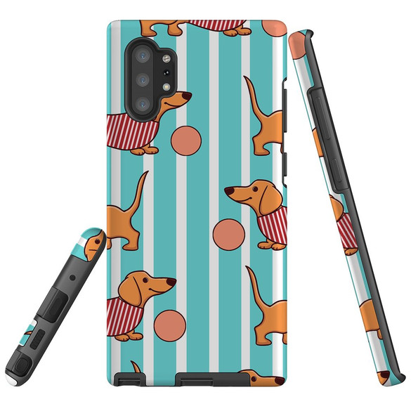 For Samsung Galaxy Note 20 Ultra, 20, Note 10+ Plus, 10, Note 9 Case, Tough Protective Cover, Playful Dachshund | Protective Cases | iCoverLover.com.au