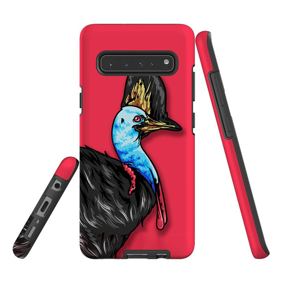 For Samsung Galaxy S21 Ultra/S21+ Plus/S21,S20 Ultra/S20+/S20,S10 5G, S10+/S10/S10e, S9+/S9 Case, Tough Protective Back Cover, Cassowary Portrait | Protective Cases | iCoverLover.com.au