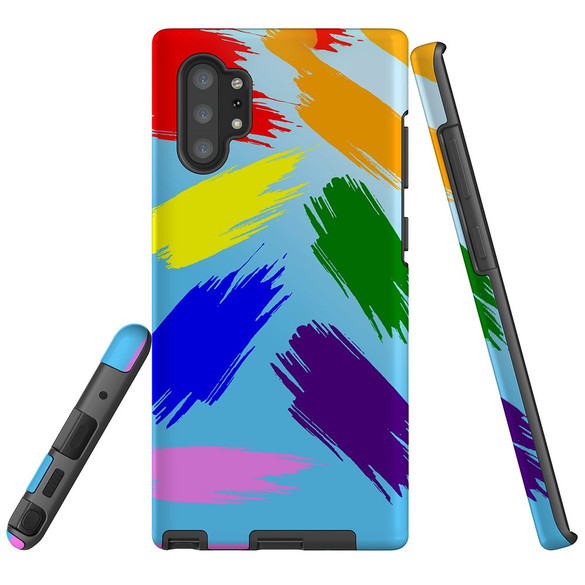 For Samsung Galaxy Note 20 Ultra, Note 20, Note 10+ Plus, Note 9 Case, Tough Protective Back Cover, Rainbow Brushes | Protective Cases | iCoverLover.com.au