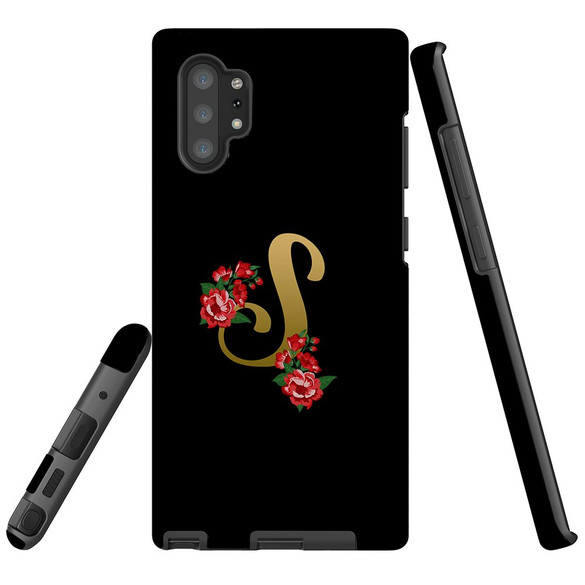 For Samsung Galaxy Note 20 Ultra, Note 20, Note 10+ Plus, Note 9 Case, Tough Protective Back Cover, Embellished Letter S | Protective Cases | iCoverLover.com.au