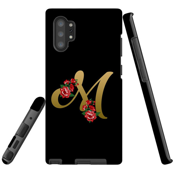 For Samsung Galaxy Note 20 Ultra, Note 20, Note 10+ Plus, Note 9 Case, Tough Protective Back Cover, Embellished Letter M | Protective Cases | iCoverLover.com.au
