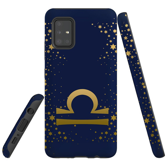 For Samsung Galaxy A51 5G/4G, A71 5G/4G, A90 5G Case, Tough Protective Back Cover, Libra Sign | Protective Cases | iCoverLover.com.au