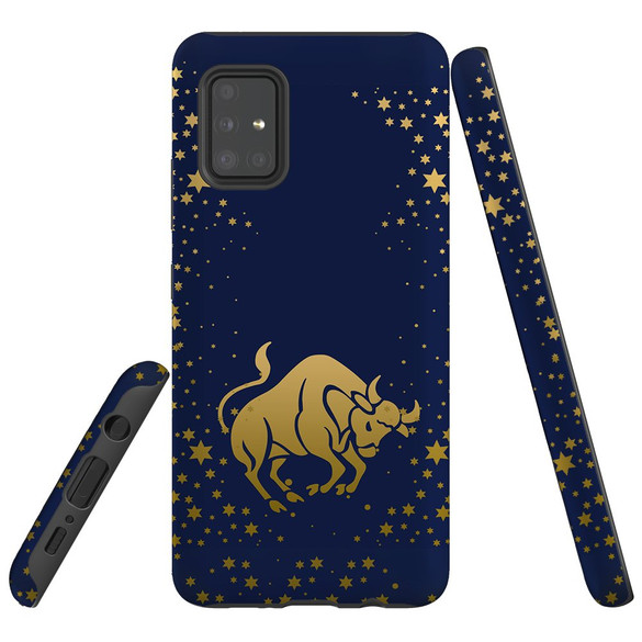 For Samsung Galaxy A51 5G/4G, A71 5G/4G, A90 5G Case, Tough Protective Back Cover, Taurus Drawing | Protective Cases | iCoverLover.com.au