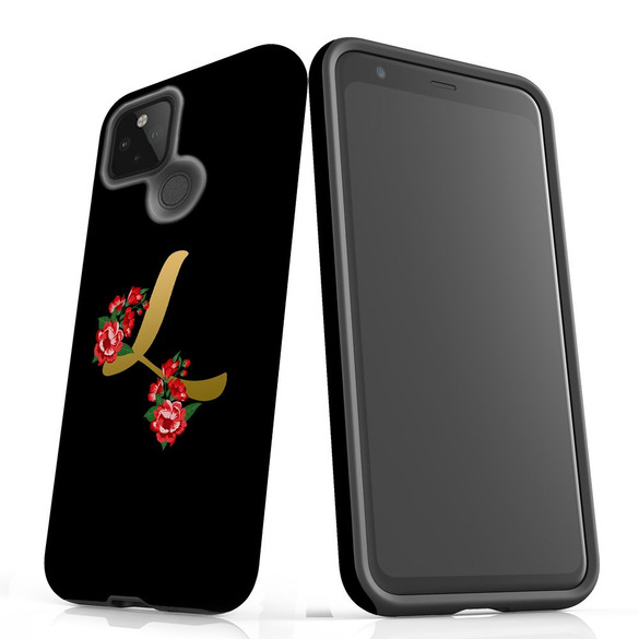 For Google Pixel 5 Case, Tough Protective Back Cover, Embellished Letter L | Protective Cases | iCoverLover.com.au