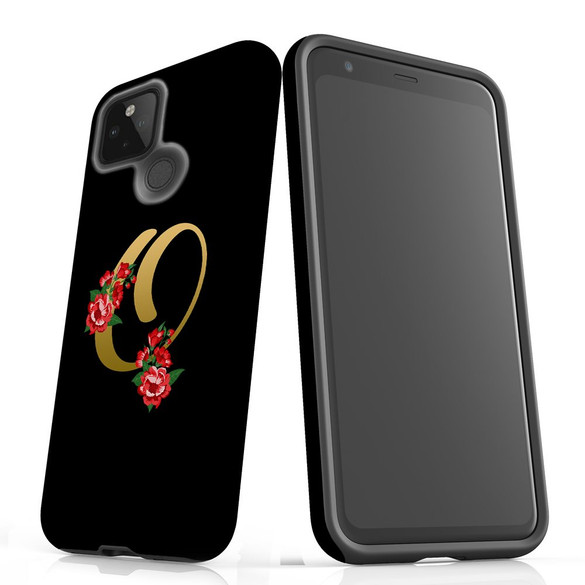 For Google Pixel 5 Case, Tough Protective Back Cover, Embellished Letter O | Protective Cases | iCoverLover.com.au
