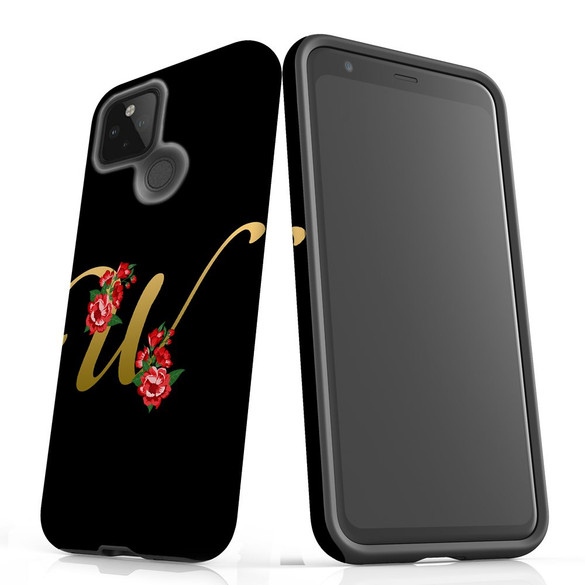 For Google Pixel 5 Case, Tough Protective Back Cover, Embellished Letter W | Protective Cases | iCoverLover.com.au