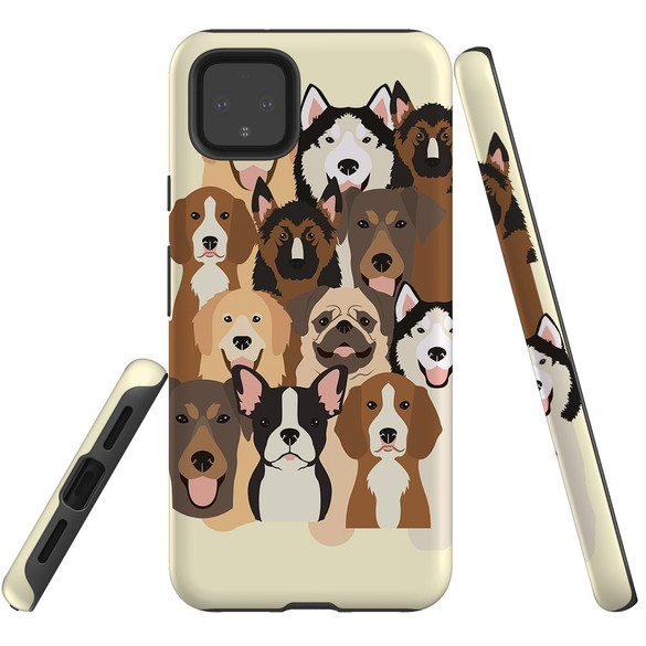 For Google Pixel 5/4a 5G,4a,4 XL,4/3XL,3 Case, Tough Protective Back Cover, Seamless Dogs | Protective Cases | iCoverLover.com.au