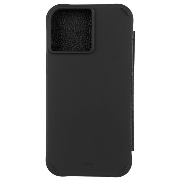 Case-Mate Wallet Folio Case for iPhone 13 Pro Max, 13 Pro, 13, Real Leather, MagSafe, Black | iCoverLover Australia