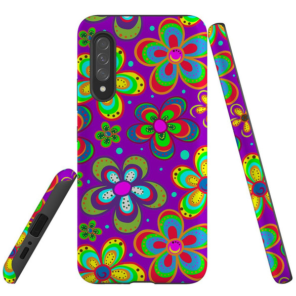 For Samsung Galaxy A Series Case, Protective Back Cover, Purple Floral Design | Shielding Cases | iCoverLover.com.au