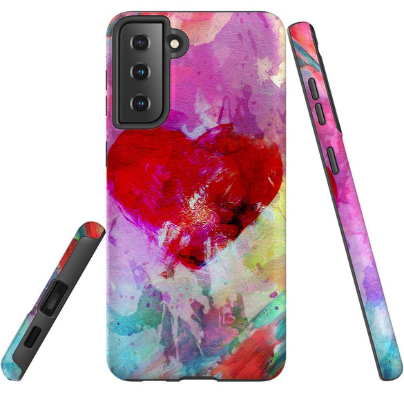 For Samsung Galaxy S23 Ultra, S23+ Plus, S23, S22 Ultra, S22+, S22, S10 5G Case, Protective Cover, Heart Painting | Protective Cases | iCoverLover.com.au