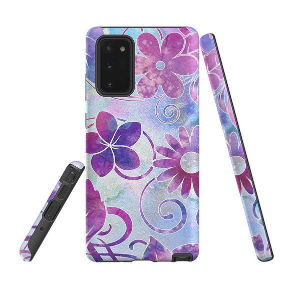 For Samsung Galaxy Note 20 Ultra, Note 20, Note 10+ Plus, Note 9 Case, Tough Protective Cover, Flower Swirls | Protective Cases | iCoverLover.com.au