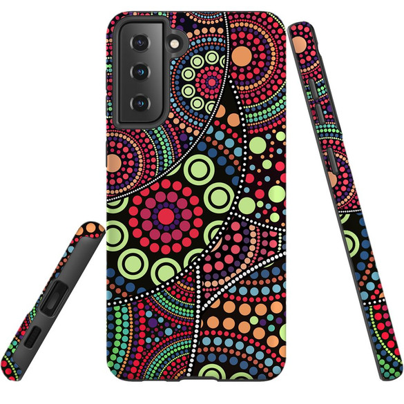 For Samsung Galaxy S23 Ultra, S23+ Plus, S23, S22 Ultra, S22+, S22, S10 5G Case, Protective Cover, Dotted Abstract Painting | Protective Cases | iCoverLover.com.au