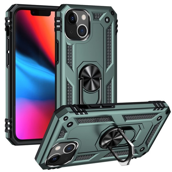 For iPhone 14 Pro Max, 14 Pro, 14 Plus, 14 Case, Protective Cover with Ring Holder, Green | Armour Cases | iCoverLover.com.au