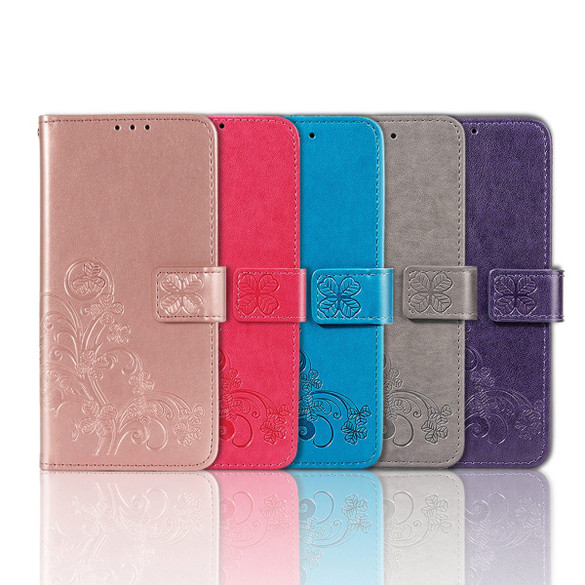 For Samsung Galaxy A13 5G Case, Four-leaf Clover Emboss PU Leather Wallet Cover, Stand | Folio Cases | iCoverLover.com.au