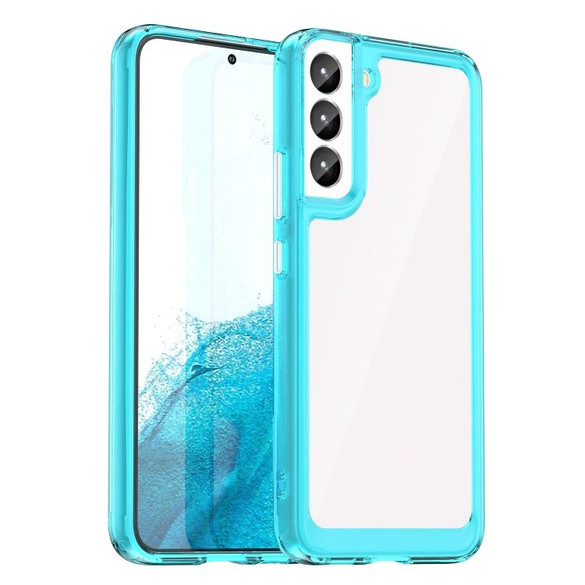 For Samsung Galaxy S23 Ultra, S23+ Plus, S23 Case, Protective Acrylic+TPU Cover,  Clear Blue | Back Covers | iCoverLover.com.au