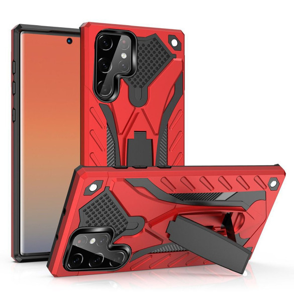 For Samsung Galaxy S23 Ultra, S23 Case, Armour Shockproof Tough Cover, Kickstand, Red | iCoverLover Australia