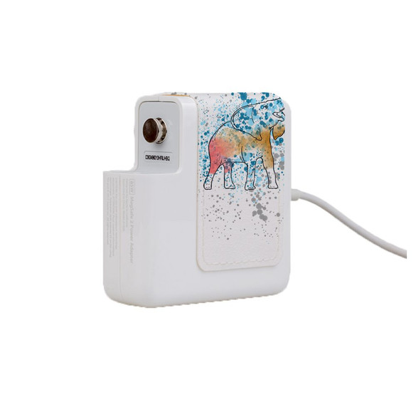 Wall Charger Wrap in 2 Sizes, Paper Leather, Watercolour Elephant | AddOns | iCoverLover.com.au