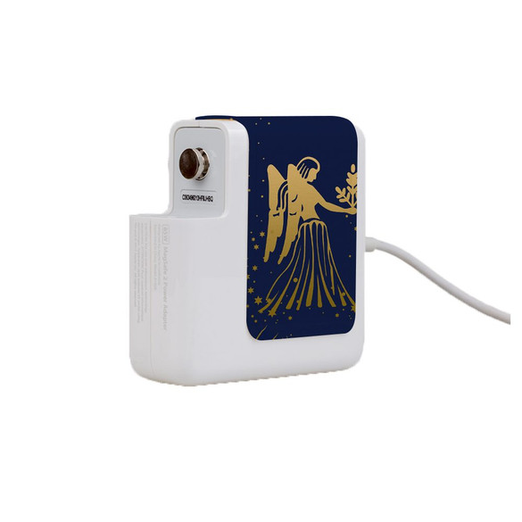 Wall Charger Wrap in 2 Sizes, Paper Leather, Virgo Drawing | AddOns | iCoverLover.com.au