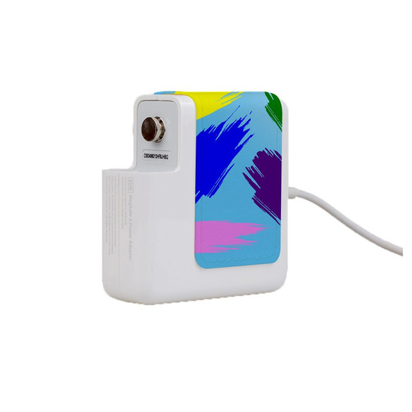 Wall Charger Wrap in 2 Sizes, Paper Leather, Rainbow Brushes | AddOns | iCoverLover.com.au