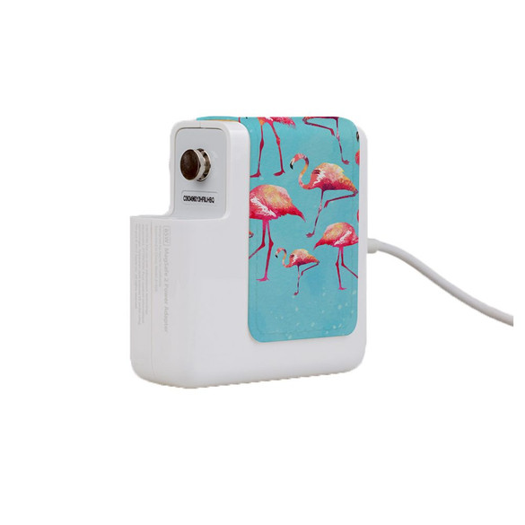 Wall Charger Wrap in 2 Sizes, Paper Leather, Flamingoes | AddOns | iCoverLover.com.au