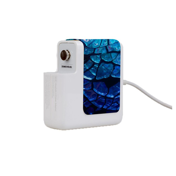 Wall Charger Wrap in 2 Sizes, Paper Leather, Blue Mirror | AddOns | iCoverLover.com.au