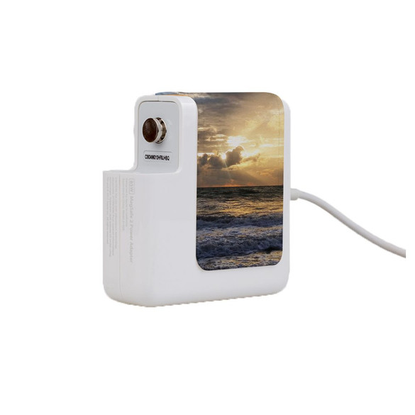 Wall Charger Wrap in 2 Sizes, Paper Leather, Ocean Sunset | AddOns | iCoverLover.com.au