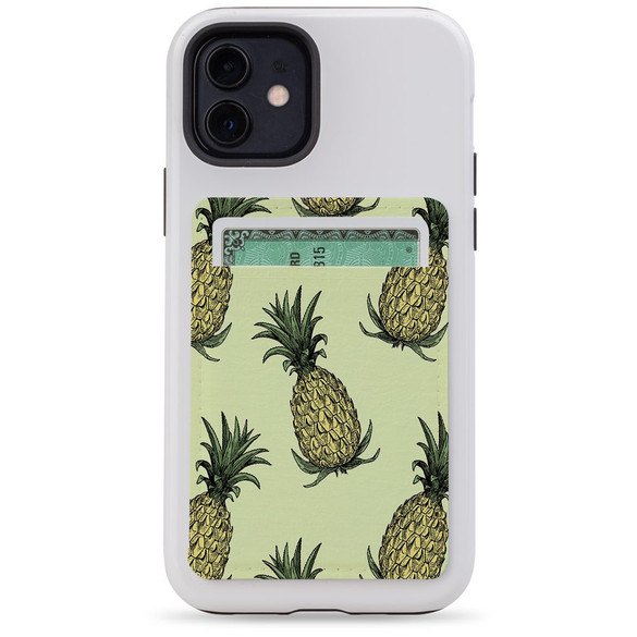 1 or 2 Card Slot Wallet Adhesive AddOn, Paper Leather, Pineapple Tapet | AddOns | iCoverLover.com.au