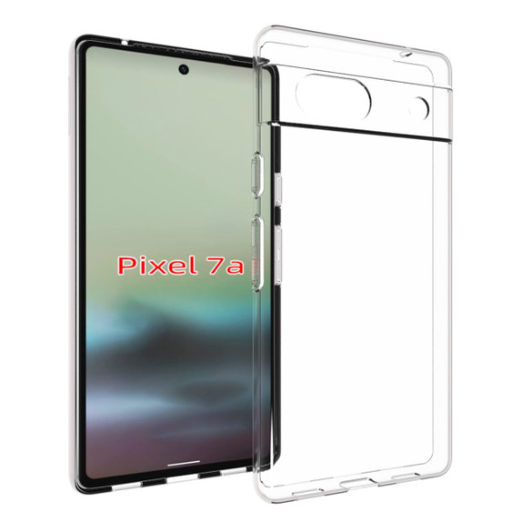 For Google Pixel 7a Case, Textured TPU Slim Cover, Clear | Slim Cases | iCoverLover.com.au