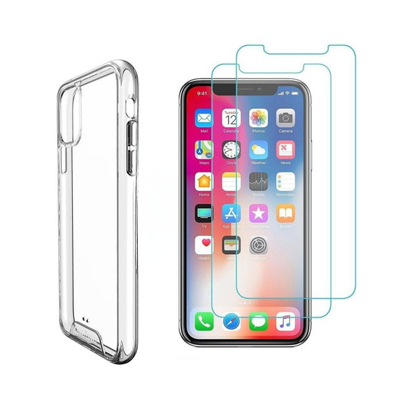 iCoverLover For iPhone 11 Pro Max Case & [2-Pack] Tempered Glass Screen Protectors, Clear