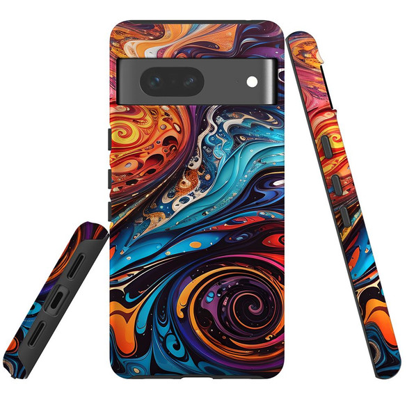 For Google Pixel 7, 6 Pro/6, 5/4a 5G, 4a, 4 XL, 4/3 XL, 3 Case, Swirling Paint | iCoverLover