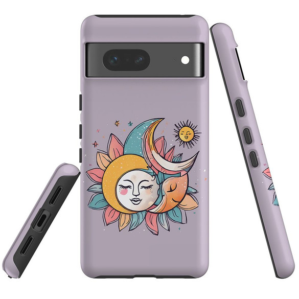 For Google Pixel 7, 6 Pro, 6, 5 Case, Sleeping Moon | Protective Cases | iCoverLover.com.au