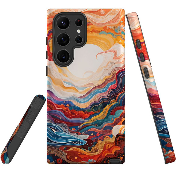 For Samsung Galaxy S23 Ultra, S23+ Plus, S23, S22 Ultra, S22+, S22, S10 5G & Older Case, Sunny Waves | Protective Cases | iCoverLover.com.au