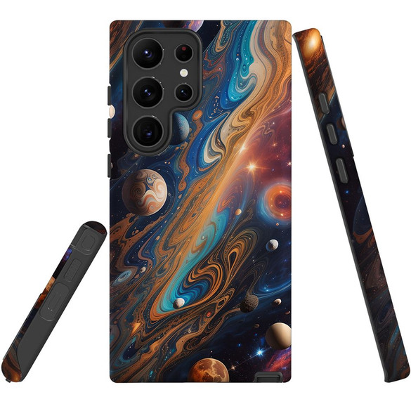 For Samsung Galaxy S23 Ultra, S23+ Plus, S23, S22 Ultra, S22+, S22, S10 5G & Older Case, Planets Of The Universe | Protective Cases | iCoverLover.com.au