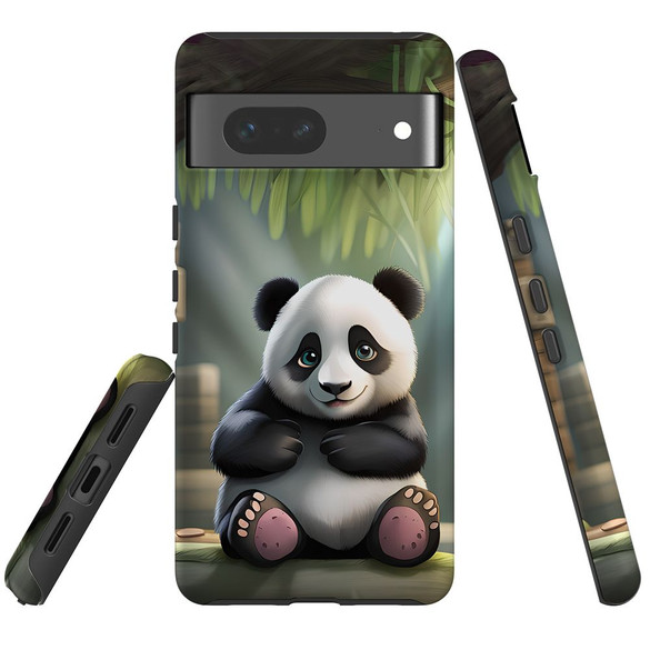 For Google Pixel 7, 6 Pro/6, 5/4a 5G, 4a, 4 XL, 4/3 XL, 3 Case, Happy Panda