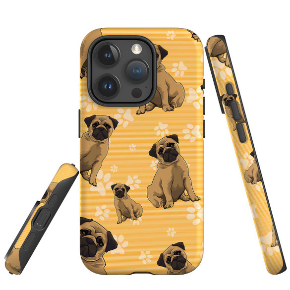 For iPhone 15 Pro Max Case Tough Protective Cover, Pug Dog | Protective Covers | iCoverLover Australia