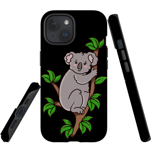 For iPhone 15 Case Tough Protective Cover, Koala Illustration | Protective Covers | iCoverLover Australia