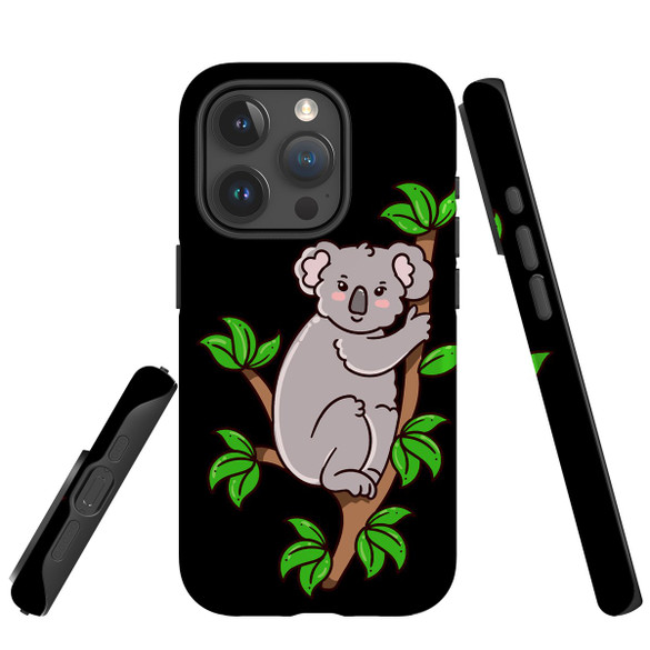 For iPhone 15 Pro Max Case Tough Protective Cover, Koala Illustration | Protective Covers | iCoverLover Australia