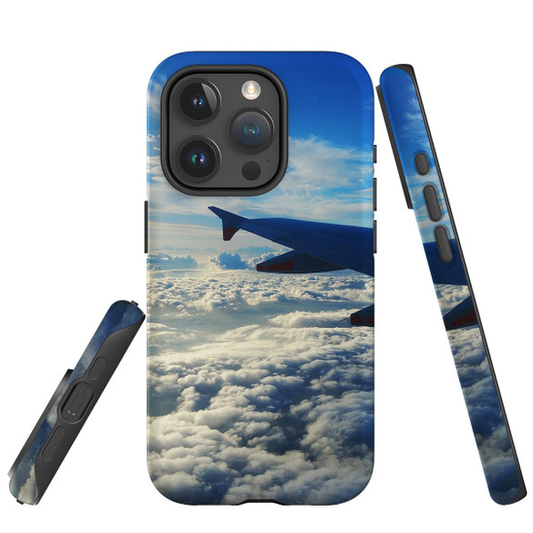 For iPhone 15 Pro Case Tough Protective Cover, Sky Clouds From Plane | Protective Covers | iCoverLover Australia