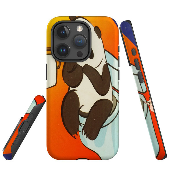 For iPhone 15 Pro Case Tough Protective Cover, Pandas Toilet | Protective Covers | iCoverLover Australia