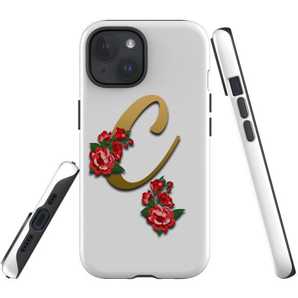 For iPhone 15 Case Tough Protective Cover, Letter C | Protective Covers | iCoverLover Australia